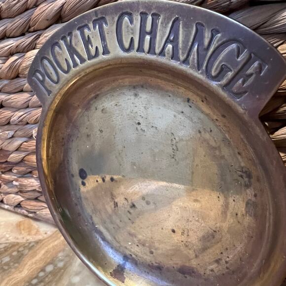 Brass Pocket Change Dish - Picture 3 of 6